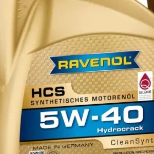 Expediere rapidă Ravenol HCS 5W‑40 5L – Ulei motor full sintetic CleanSynto®, VW 502.00 / MB 229.3 / Renault RN0700